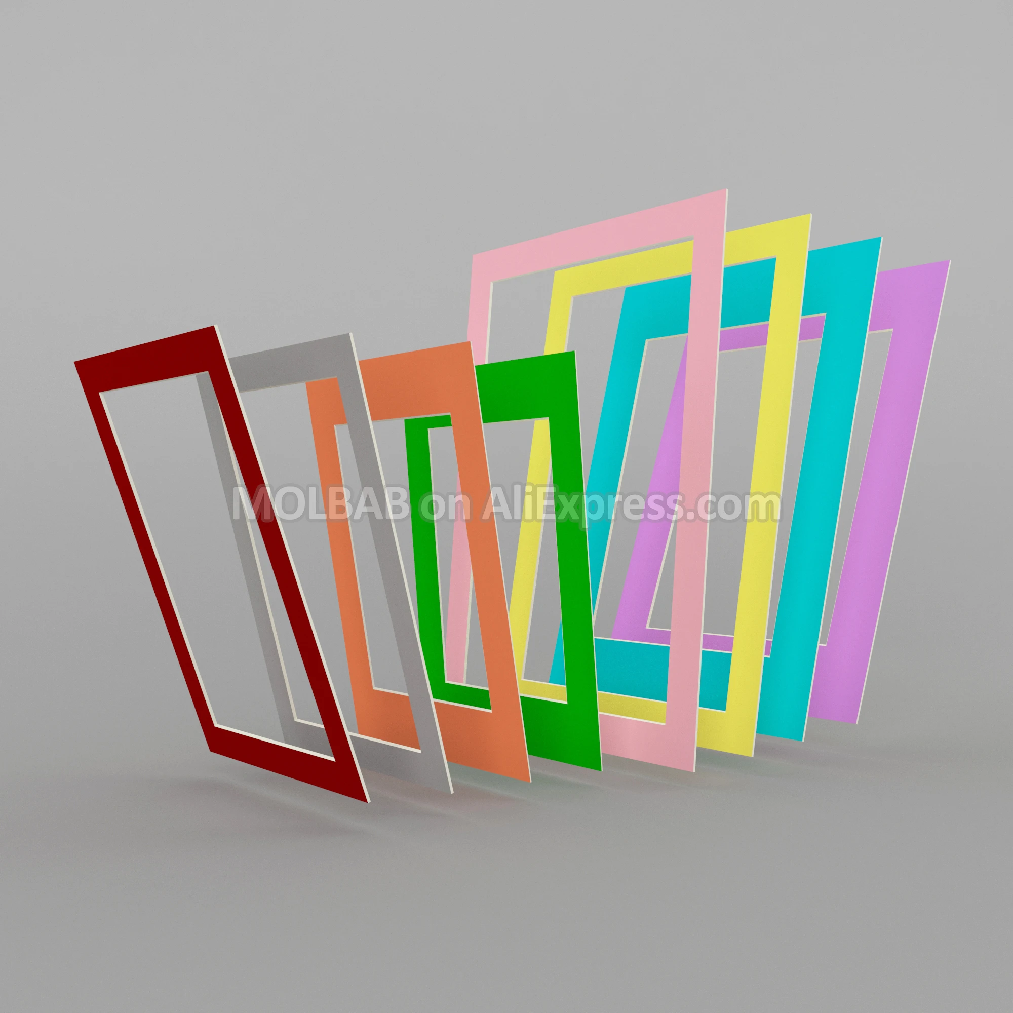 Custom Made Photo Mats Paper Passe-Partouts Rectangle Oval Multi-Openings Customized Mounting Matboard For Picture Frame Decor