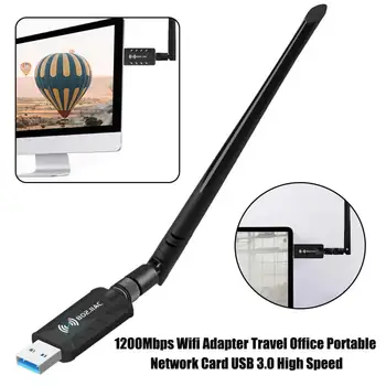 

1200Mbps Network Card Wifi Adapter Plug And Play Home Portable Data Receiver Travel Business USB 3.0 Multifunctional Office