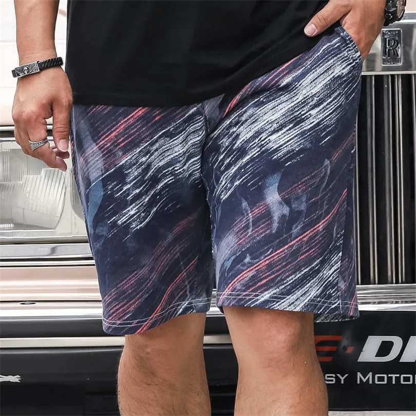 Большие размеры 2XL 4XL модные пляжные повседневные шорты с принтом новые летние шорты со звездным небом Гавайские шорты хлопок свободная брендовая одежда
