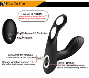 10 Frequency Male Prostate Massager Vibrator Wireless Remote Control Anal Plug G-spot Stimulator Butt Plug Sex Toy for Men 6