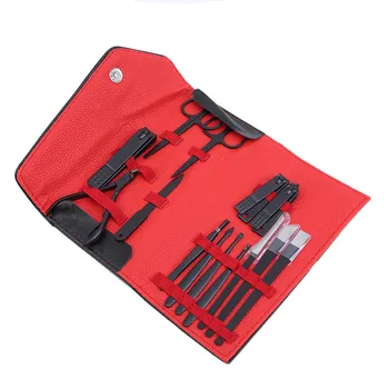 

14Pcs/Set Tip Nail Scissors Black Stainless Steel Cuticle Trimmer Nipper Nails Trimmers Professional Face Manicure Tools