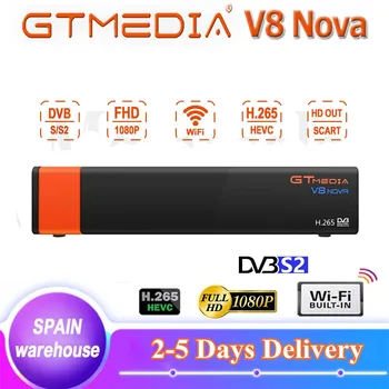 

1080P HD DVB-S2 GTmedia V8 Nova Satellite TV Receiver Built in WIFI power by Freesat V8