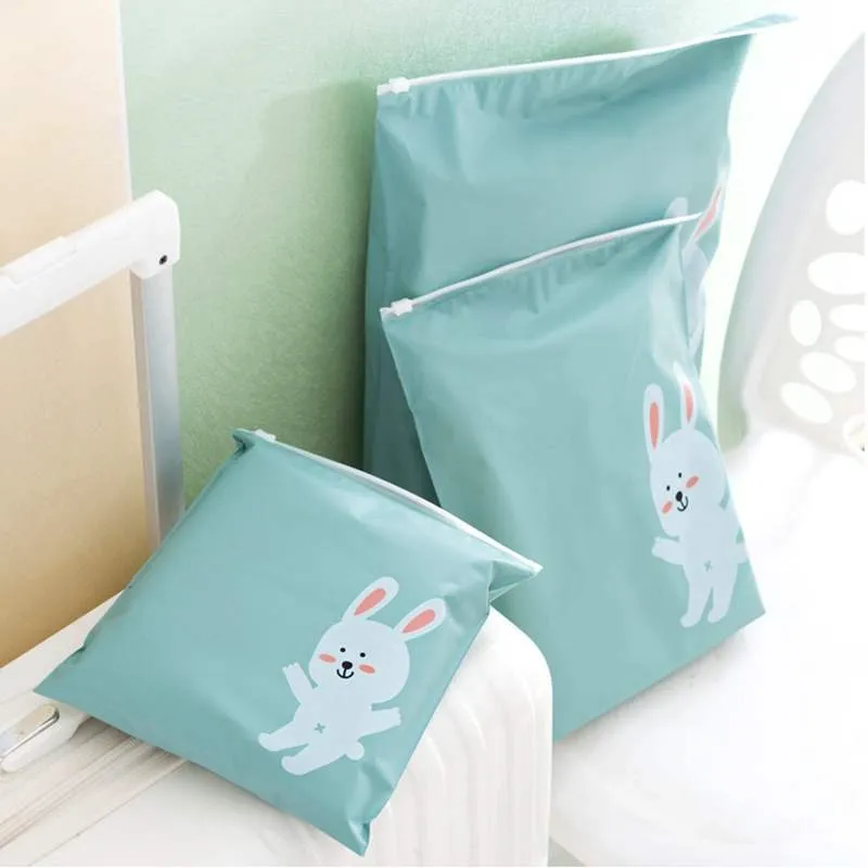 Waterproof Travel Clothes Luggage Bag Kids Toy Shoe Laundry Lingerie Cosmetics Organizer Pouch Cute Animals Printed Storage Bag