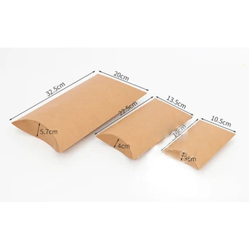 

10pcs Korea Creative Kraft Paper Gift Box Candy Box Clothing Box Shopping Box Gift Box Pillow Box # N362 Large