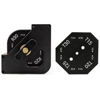 

4 in 1 Corner Radius Quick-Jig Router Table Template Jig Arc Angle Half Fillet Locator Jig for Woodworking Trimming Tools