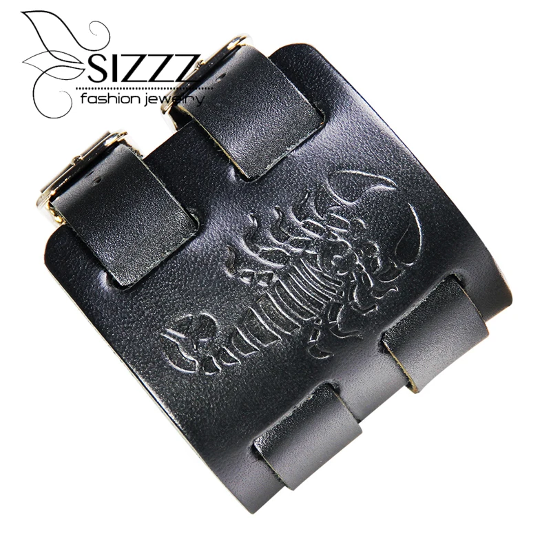 

2019 29.2CM*6.4CM Scorpion Leather Bracelet Trade Jewelry Wholesale 2018 New Factory Outlet Bracelets&Bangles For Women/men