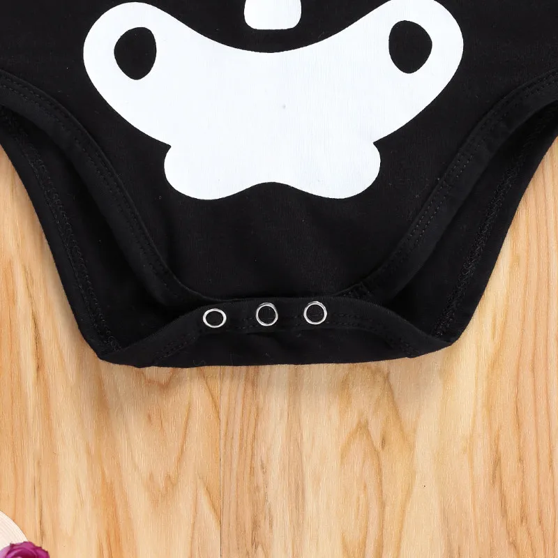 Halloween Costume Newborn Baby Skeleton Print Bodysuit Long Sleeve Bodysuits for Baby Girls Boys