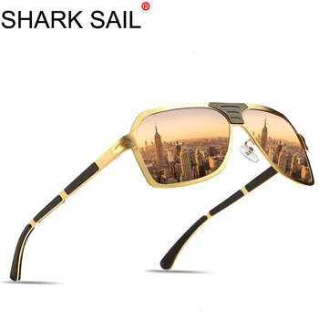 

SHARK SAIL Man Polarized UV400 Sunglasses Light Ray Anti-Reflective High Quality Men Female Frame Glasses Optical Drive Okulary