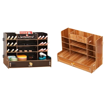

Desk Organizer Multi-Functional DIY Pen Pencil Holder Box Desktop Stationary Home Office Supply Storage Rack