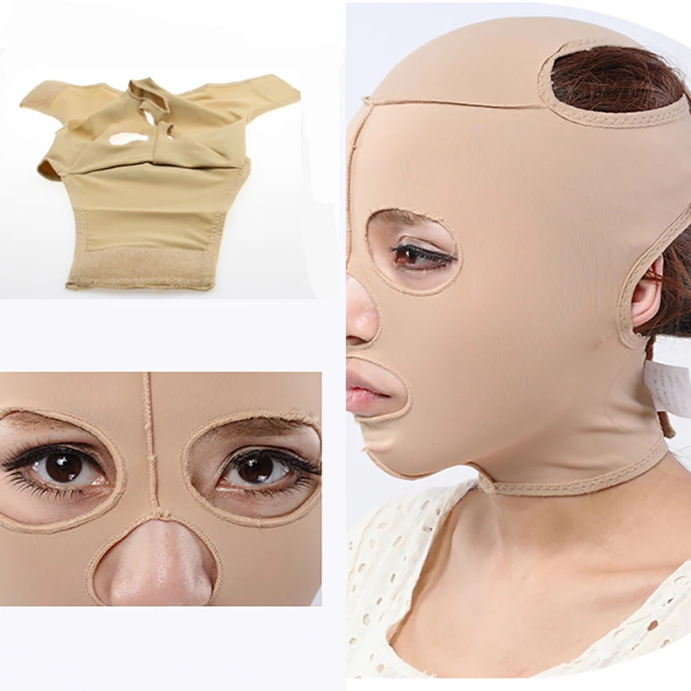 Chin Bandage Face Mask Elastic Full Cover Shaper Tools Soft Thin Slimming Health Care Home Lifting Facial Massage