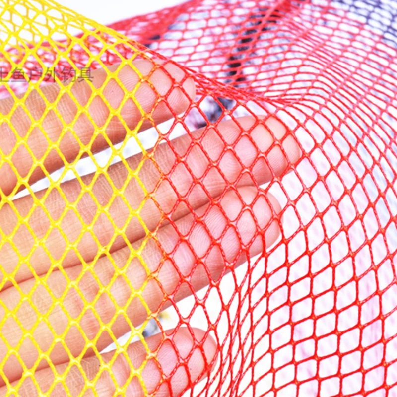 Stainless Steel Frame Colorful Nylon Fishing Net Folding Triangle Net Fishing Accessories