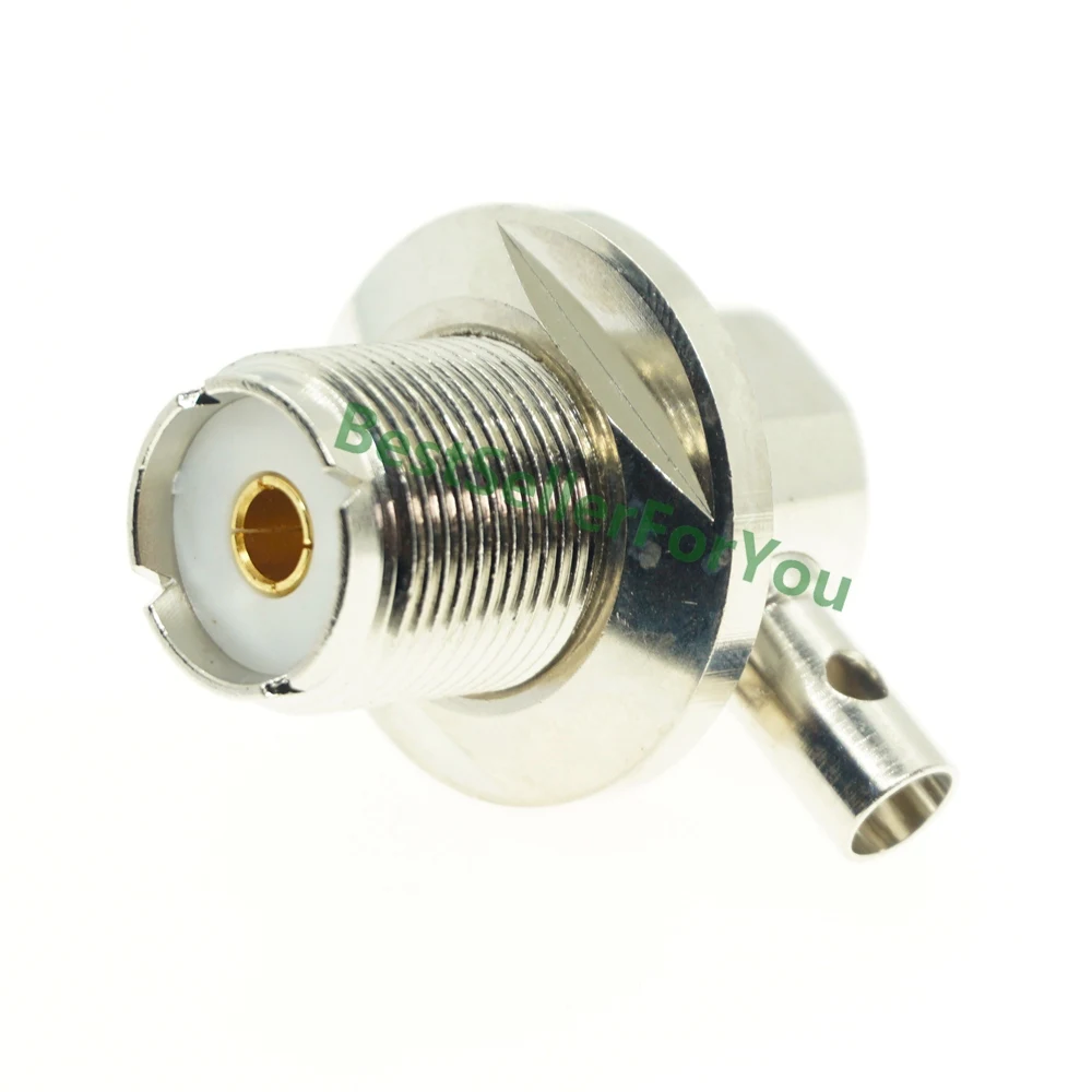Разъем UHF SO239 SO-239 Jack под прямым углом припой 2 отверстия разъем 90 градусов LMR195 RG58 RG400 RG142 кабель b