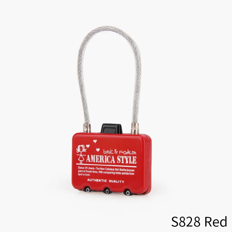 Travel trolley luggage accessories backpack tool luggage password lock gym locker cabinet metal padlock