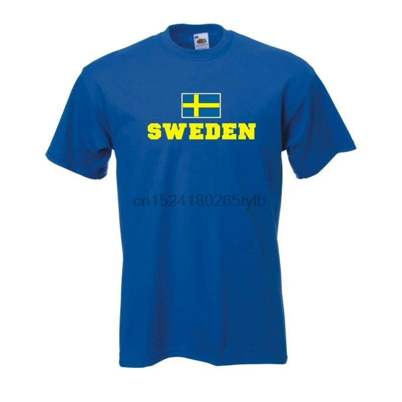 T-Shirt SCHWEDEN (Sweden) Flag Shirt Herren Fanshirt mit Flagge (WMS02-55a) |