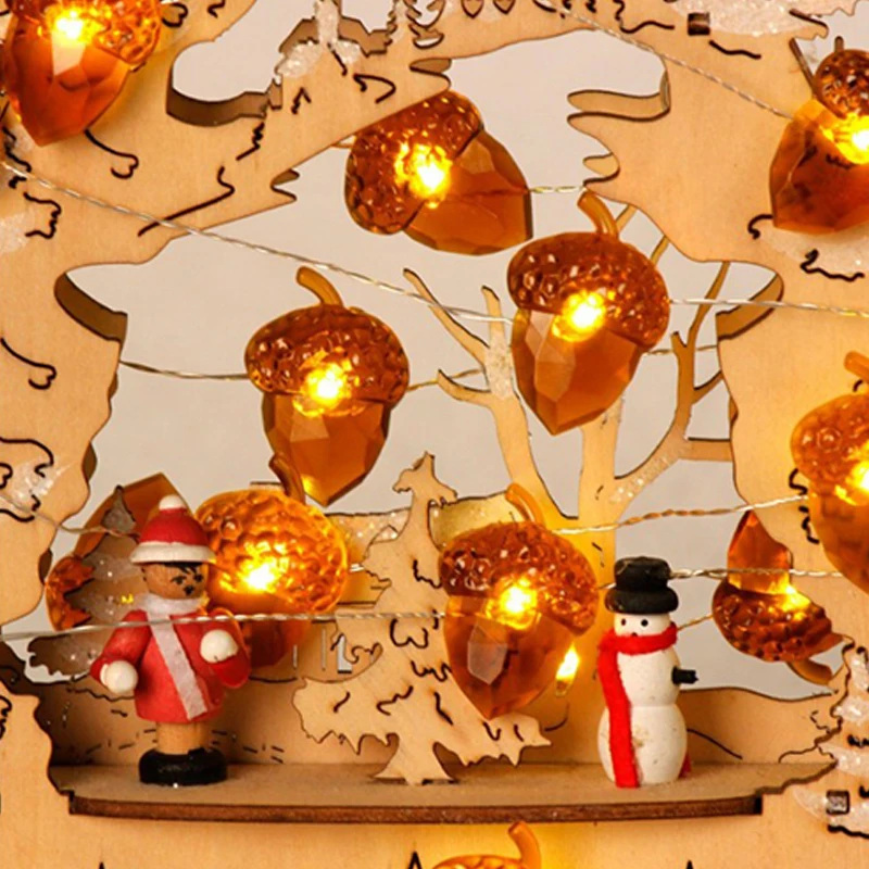 Хэллоуин СВЕТОДИОДНЫЙ Pinecone светящаяся садовая гирлянда дом декоративные огни Свадьба Фея гирлянда сад дом декоративные огни