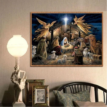 

Diamond Painting Jesus God 5d Diy Full Round Drill Religious Icons Diamond Embroidery Angels 3d Diamond Mosaic