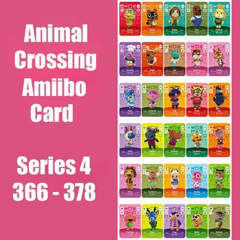 

Series 4 (366 to 378) Animal Crossing Card Amiibo Cards locks nfc Card Work for Switch NS 3DS Games Animal Crossing Amiibo Card