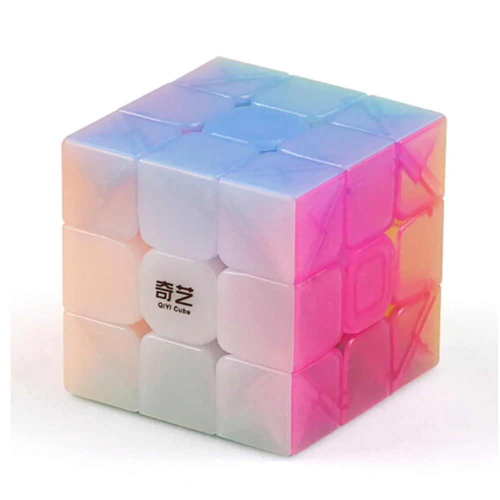 

IQ-Cubes QiYi Warrior W 3x3 Jelly Cube high speed Cube Puzzle Magic Professional Learning&Educational Cubos magicos Kid Toys