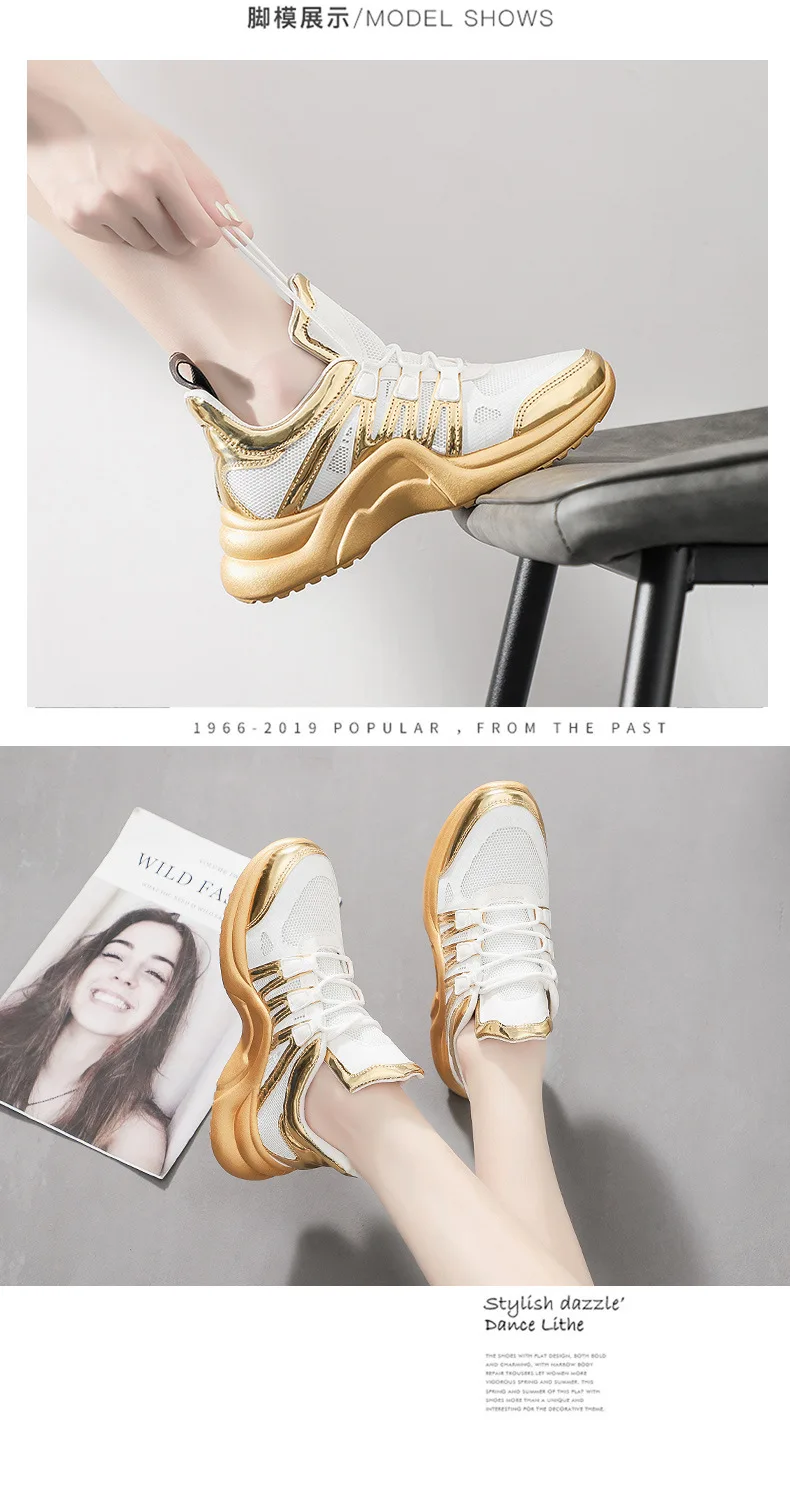Модные кроссовки дышащие сетчатые кроссовки на платформе для женщин; Basket Femme; повседневная обувь на шнуровке; женская обувь из вулканизированной кожи
