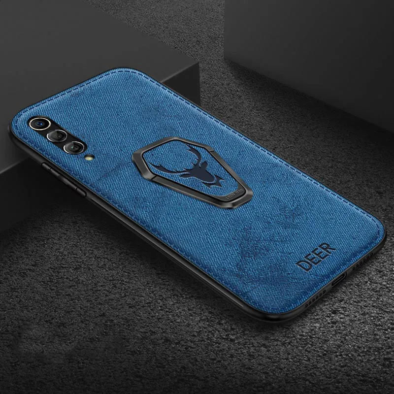 Blue Для samsung Galaxy Note 10 5G S10 плюс S10e S9 S8 A20 A30 A30S A50S A50 A70 A80 A90 M30 магнит держатель Чехол Ткань кронштейн крышка - Цвет: Blue