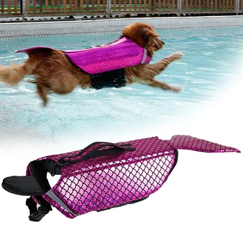 

New Pet Summer Life Vest Jacket Safety Swimsuit Dog Training Clothes Play Water Mermaid Shark Clothing for Dogs Accessories S-XL