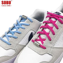 Новинка, 1 пара, носки эластичные шнурки без завязок блокировки круглые шнурки для ботинок Пижама для детей и взрослых, быстрые шнурки 100 см