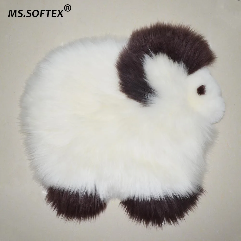Ms. Softex подушка для сиденья из натуральной овчины, натуральная подушка из овечьей шкуры, маленький ковер, мультяшная овчина, домашний ковер, Детский ковер