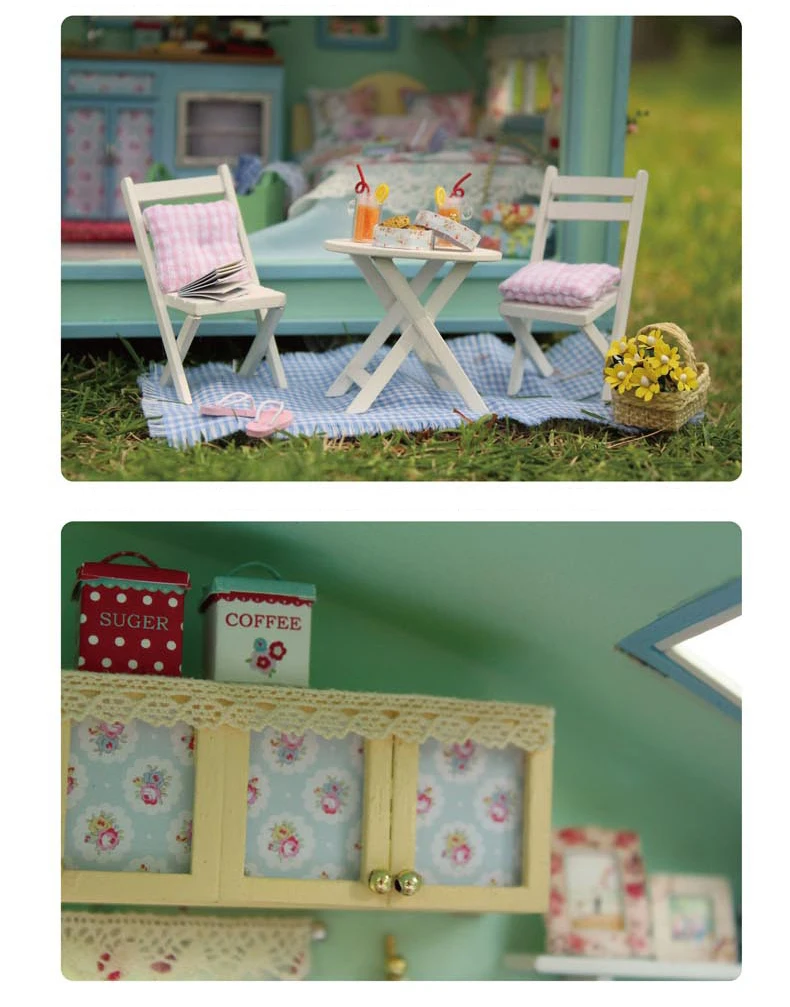 DIY Doll House Wooden Doll Houses Miniature dollhouse Furniture Kit Toys for Children Gift Time travel Doll Houses A-016