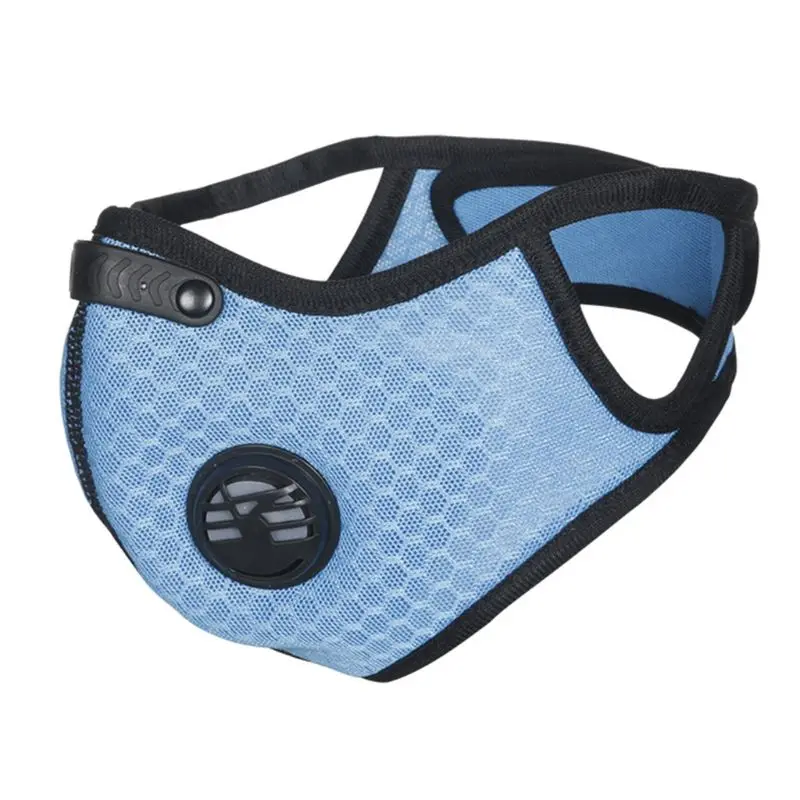 Dustproof Filter Mouth Mask Mesh Breathing Half Face Cover for Cycling Mountain Bike Outdoor Sport Anti Pollution Respirator - Цвет: BL