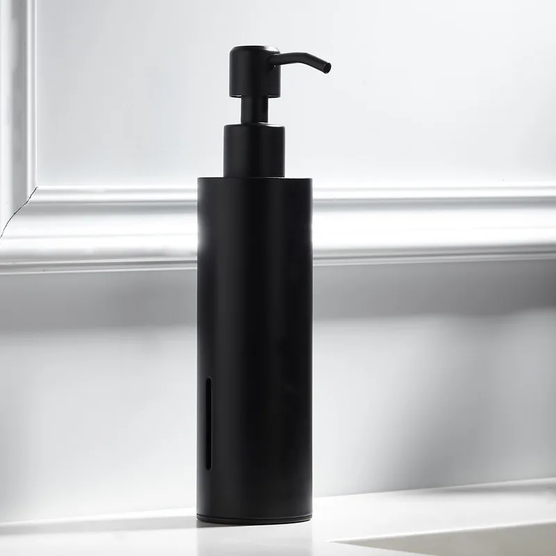304 Stainless Steel Liquid Soap Dispenser Balck Matte Hand Sanitizer Holder Glass Lotion Dispenser Bathroom Accessories