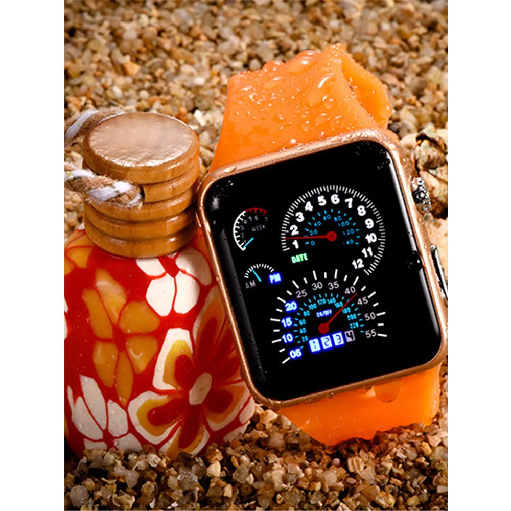 

Fashionable LED aviation instrument watch for both men and women, electronic watch for students