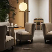 Современный напольный абажур с золотым стеклянным абажуром E27 Торшер для гостиной спальни