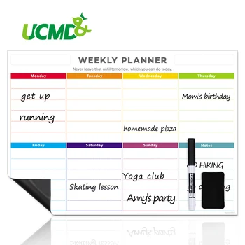 

Magnetic Monthly Calendar Erase Board Classroom Daily Weekly Planner Message Note Boards for Kitchen Refrigerator Smart Planners