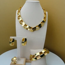 Yuminglai итальянские золотые ювелирные изделия тяжелые африканские ювелирные изделия 24K Дубай ювелирные наборы FHK5806