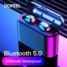 Dofeel X8 True беспроводные наушники 5D стерео TWS Bluetooth наушники Мини водонепроницаемая гарнитура 3500 мАч Внешний аккумулятор вкладыши для iPhone 8