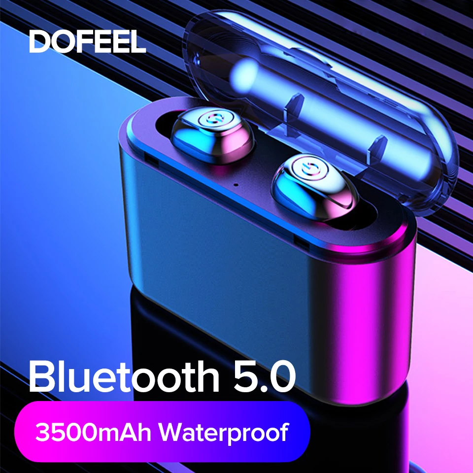 

Dofeel X8 True Wireless Earbuds 5D Stereo TWS Bluetooth Earphones Mini Waterproof Headset 3500mAh Power Bank Earbud for iPhone 8