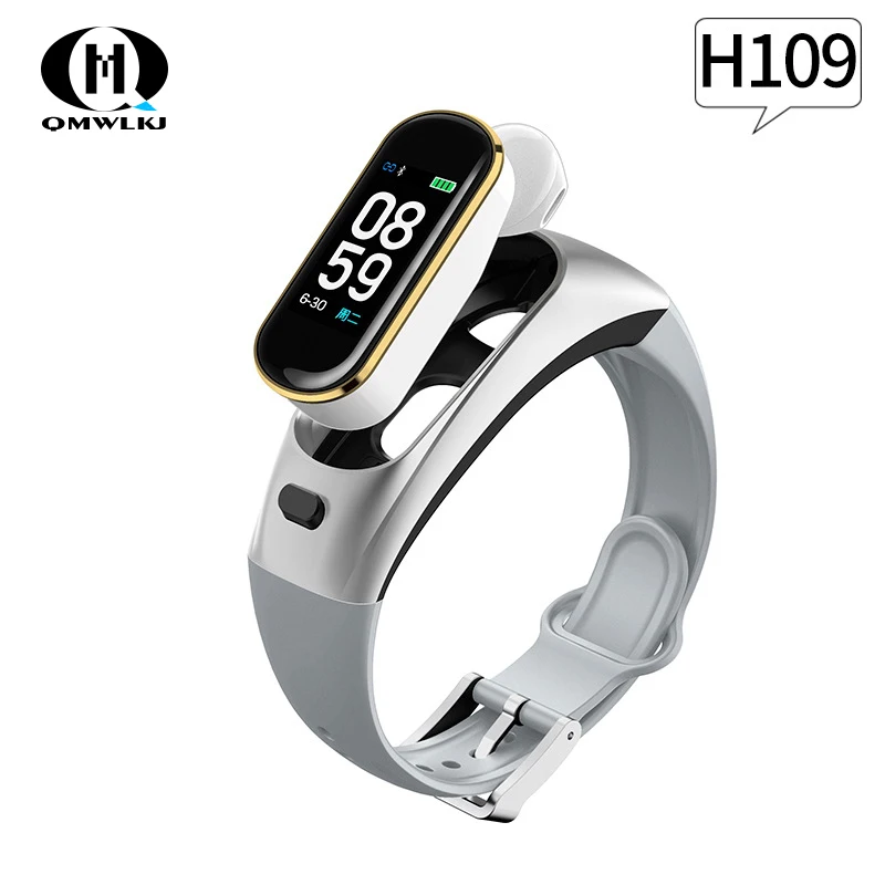 

H109 talkband smart bracelet wireless Bluetooth call headset for Huawei Samsung phone with heart rate monitor talk band PK b5