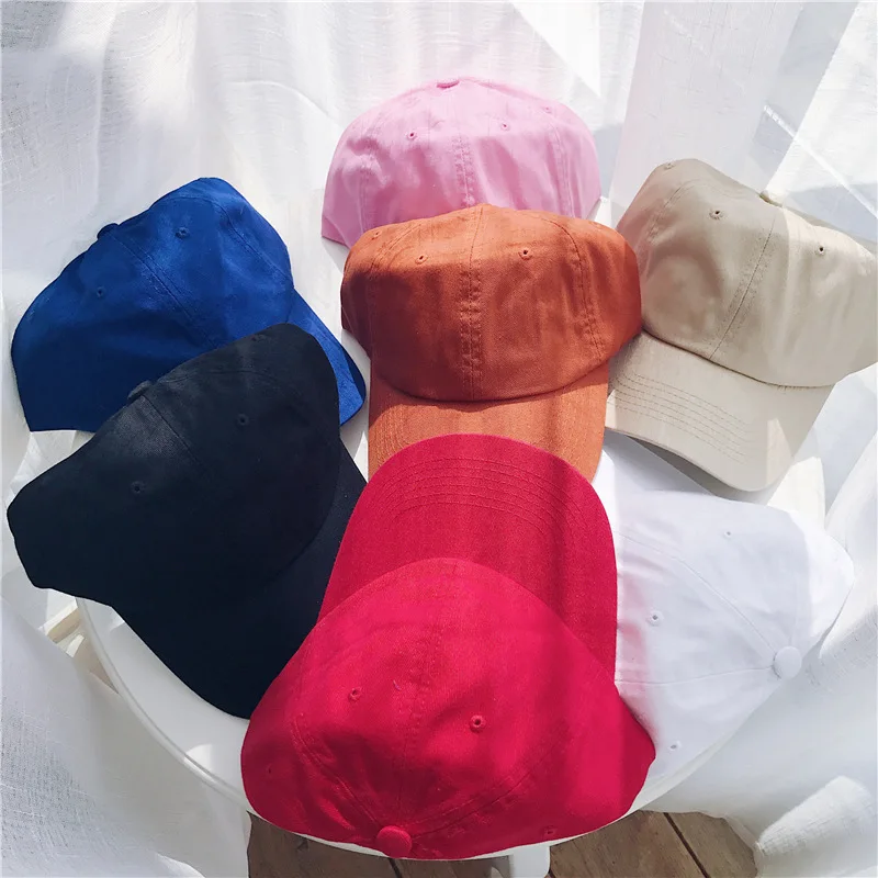 Sports Hats Outdoor Baseball Cap Men's Women Casual Solid Color Summer Unisex Plain Curved Sun Visor Hip-Hop Cap Hat Adjustable  (16)