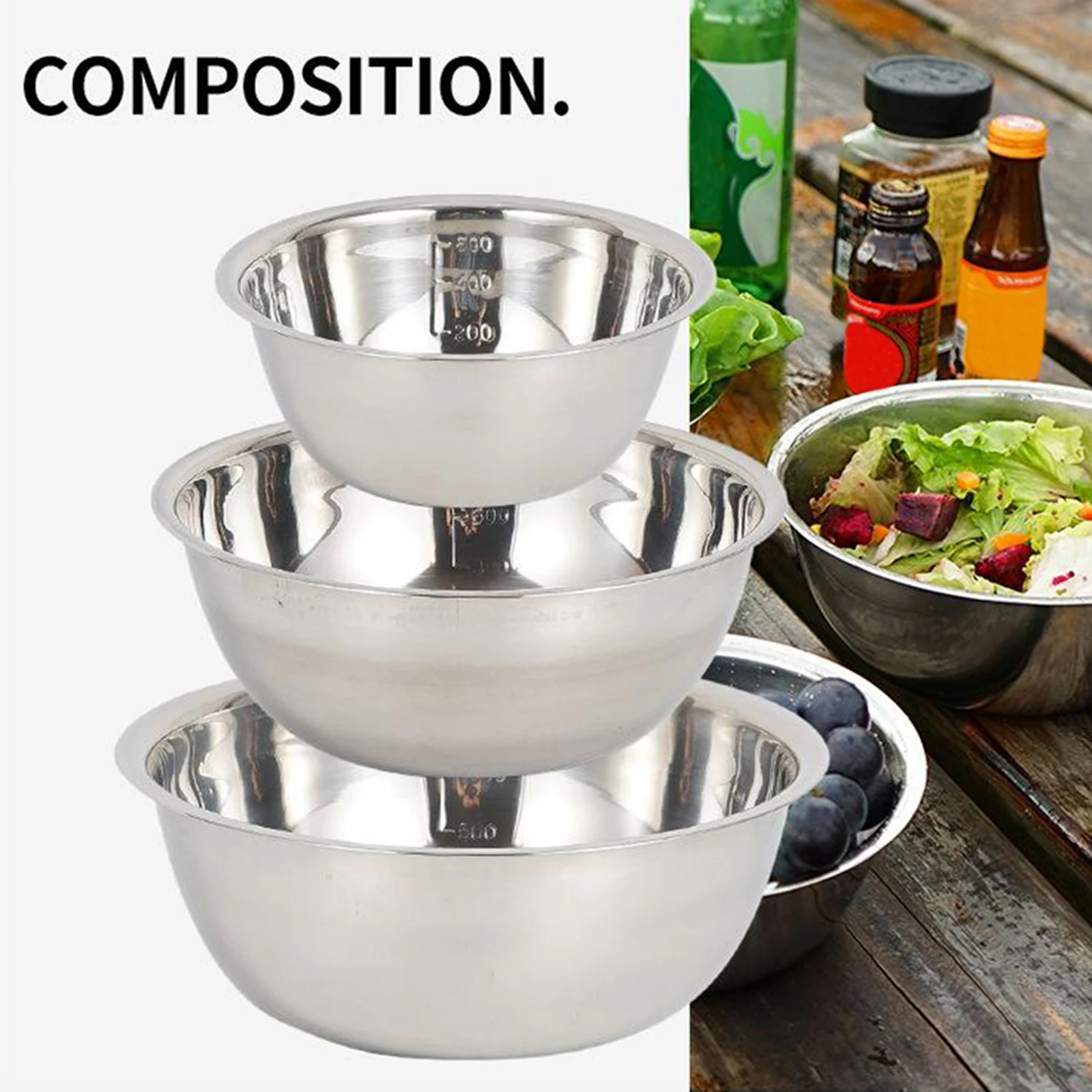 18pcs Stainless Steel Mixing Bowls with Airtight Lids