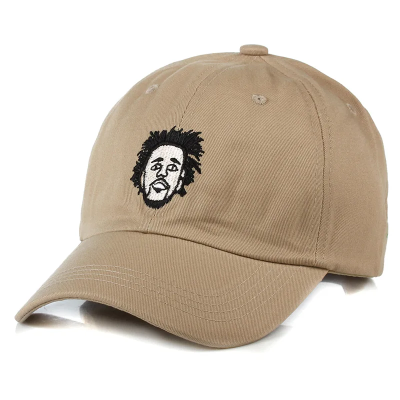 Бейсболка J.Cole хлопковая с вышивкой в стиле хип-хоп дредами регулируемая шляпа