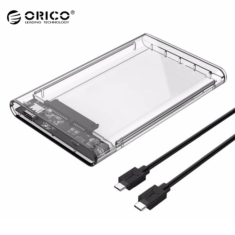 ORICO 2139C3-G2-CR HDD чехол SATA к USB3.1 Gen2 type-C внешний корпус для 2,5 дюймов 7 мм/9,5 мм HDD жесткий диск