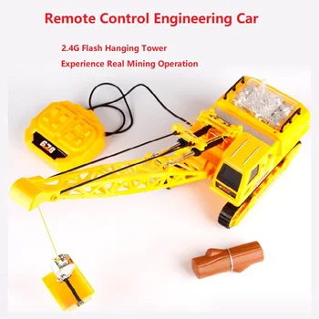 

Remote Control Engineering Car Toy 8051E 8-Channel Simulation 2.4G Flash Hanging Tower Big Construction Crane Toys Truck