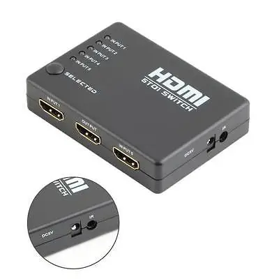 HDMI концентратор 5 портов 1080P видео HDMI Коммутатор HDMI сплиттер с ИК-пультом для HDTV DVD для PS3