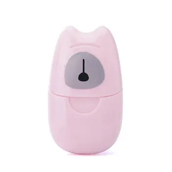 

Travel portable soap tablets ABS + soap paper Solid color Mini disposable hand soap Outdoor travel soap sheet 50pcs