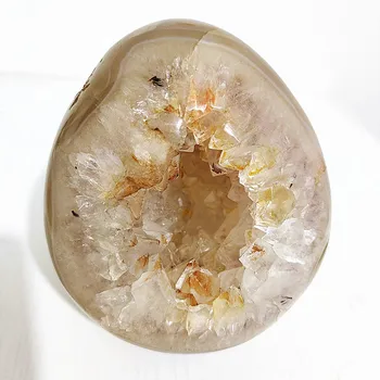 

1170g Natural agate crystal cave cluster Cornucopia feng shui Decorative stone gemstones