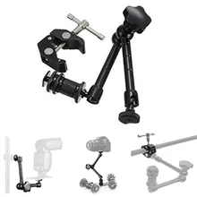 

7/11 Inches Adjustable Magic Articulated Arm for Mounting HDMI-compatible Monitor LED Light LCD Video Camera Flash Camera DSLR
