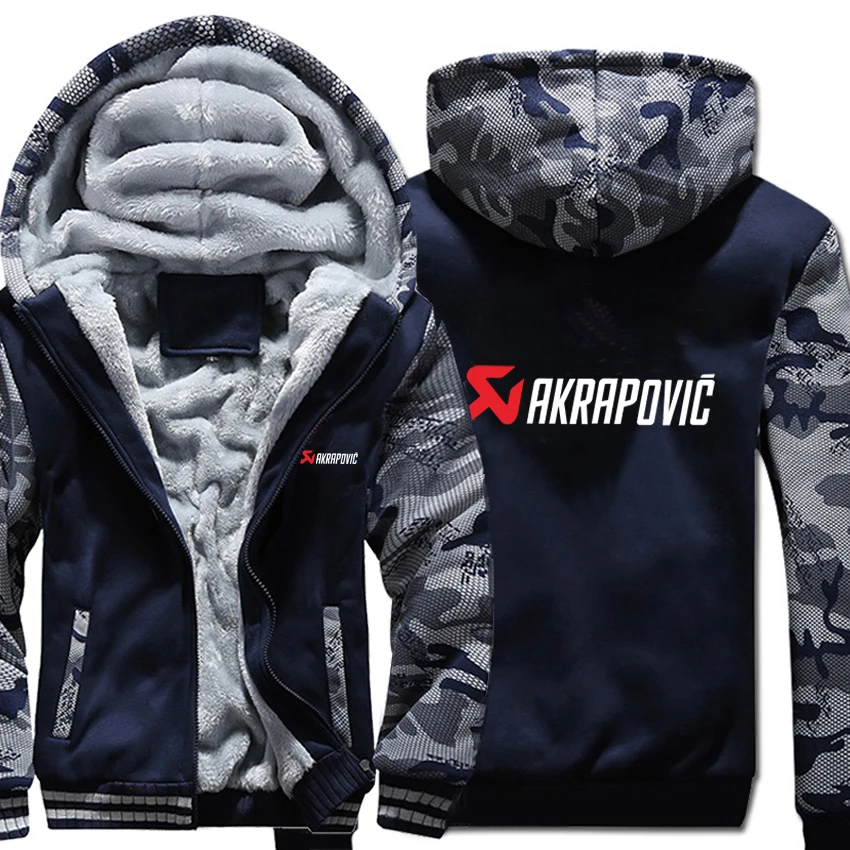 Akrapovic толстовки Зимний камуфляжный чехол куртка мужская шерстяная подкладка флис Akrapovic мужская Толстовка