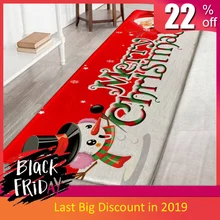 Толстый фланелевый ковер с объемным изображением рождественской тематики, впитывающий нескользящий коврик для ванной, супер мягкий домашний коврик для кухни, Рождественский коврик