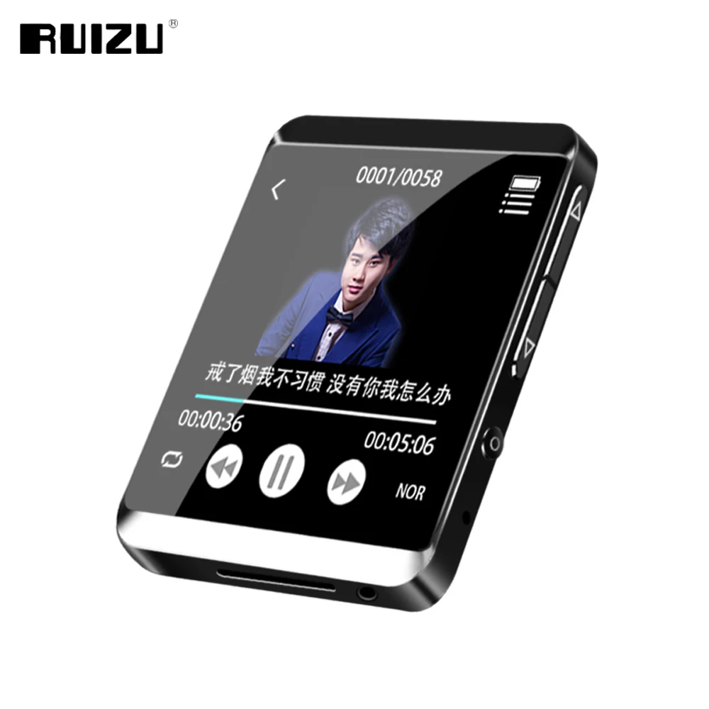 RUIZU M5 Mini Clip Bluetooth MP3 Player Full Touch Screen Portable 8GB 16GB MP3 Music Player with FM,Recording,E-Book,Pedometer pink mp3 player MP3 Players