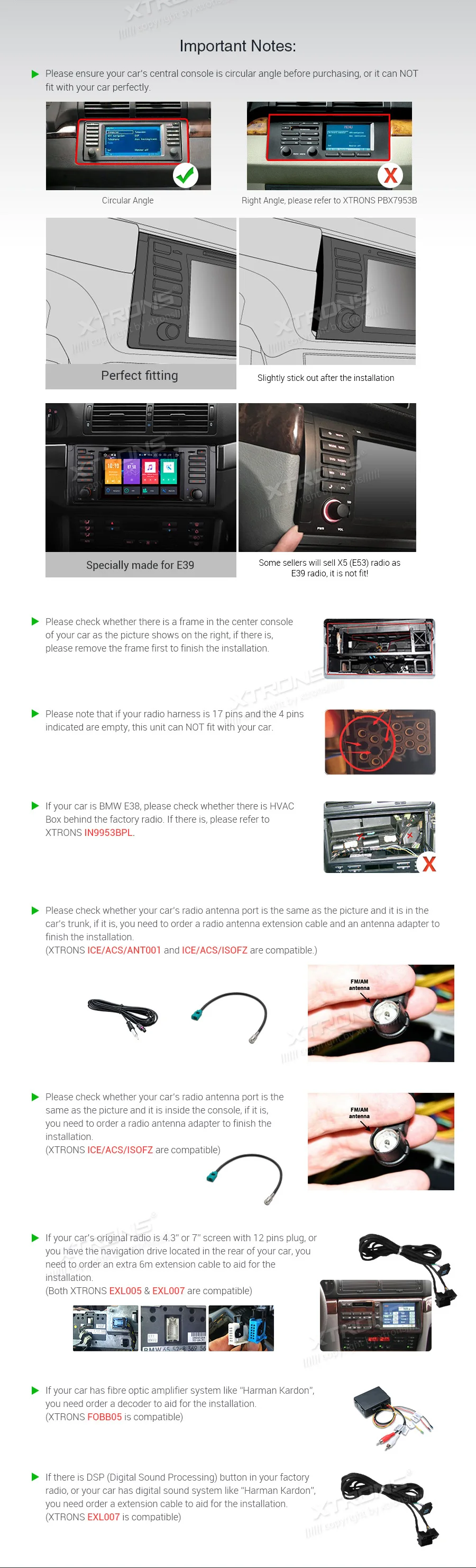 Cheap XTRONS Android 9.0 PX5 Octa Core Car Radio DVD Player GPS Navigation for BMW 7 Series E38 1994-2001 E39 1995-2003 M5 1999-2003 5